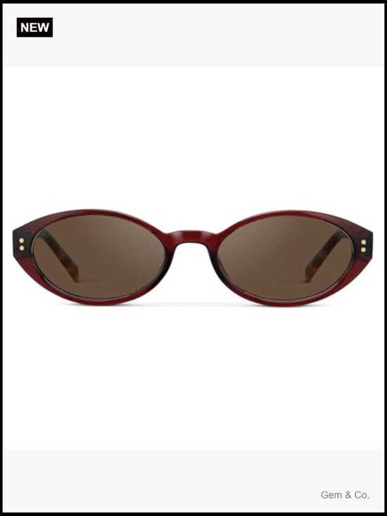 Women\'s Slim Oval Sunglasses Retro 90s Vintage Style Lightweight UV Protection main image 7
